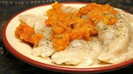 вареники с сыром и ветчиной