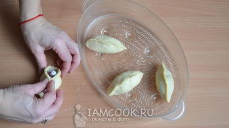 вареники с вишней на пару