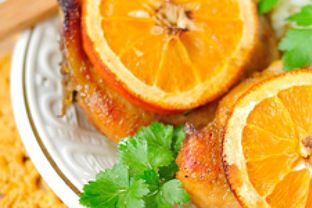 Пряное жаркое из курицы с апельсином