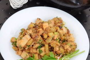 Жаркое из баклажанов и курицы