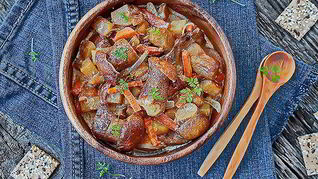 Жаркое из белых грибов по-одесски