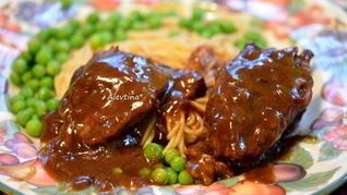 Жаркое из говядины с кофейным соусом