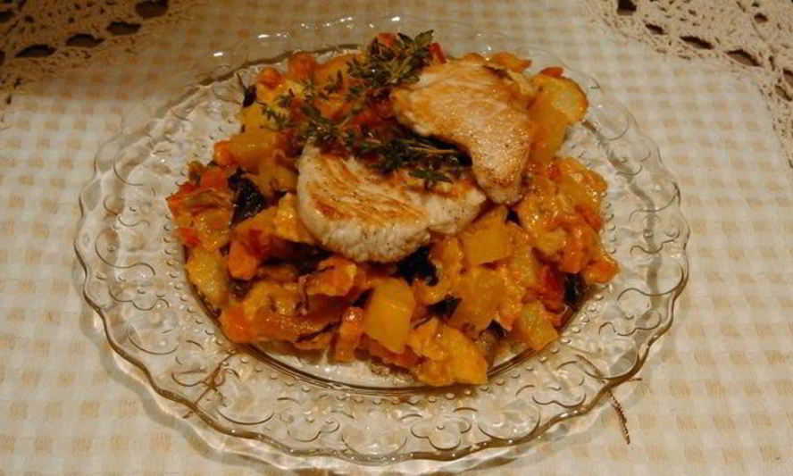 Рецепт жаркого из индейки с пармезаном