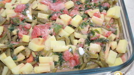 жаркое из индейки со стручковой фасолью