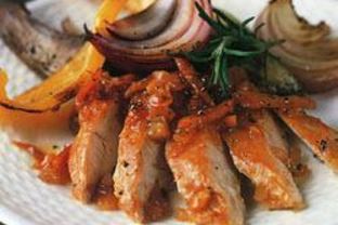 Жаркое из курицы с апельсином