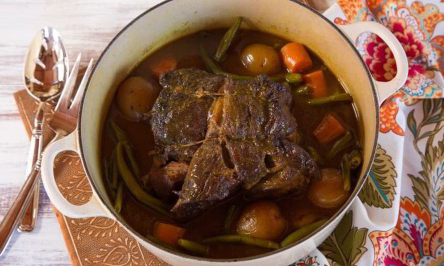 Рецепт жаркого с говядиной, картофелем и фасолью