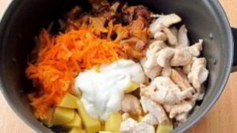 жаркое с грибами