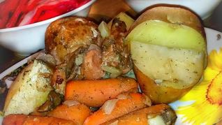 Жаркое с индюшкой и маслятами