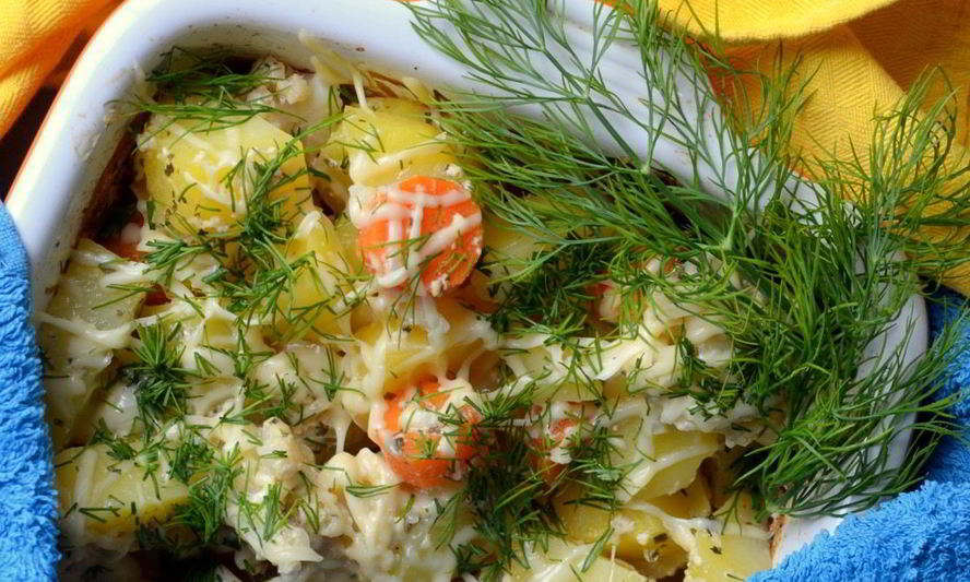 Рецепт жаркого с цветной капустой в горчичном соусе