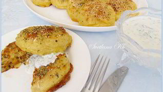 Картофельные зразы с капустой, запеченные в духовке