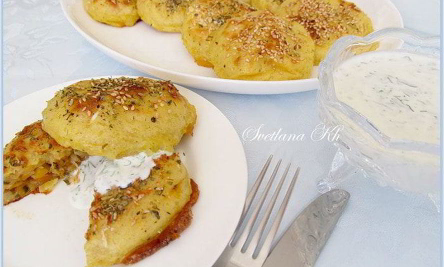 Рецепт картофельных зраз с капустой, запеченные в духовке