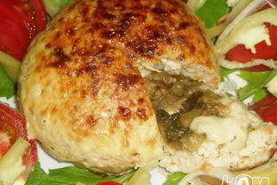 Куриные зразы с баклажанами и сыром