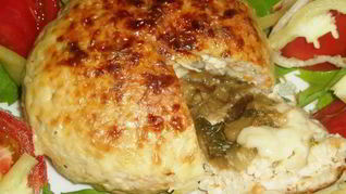 Куриные зразы с баклажанами и сыром