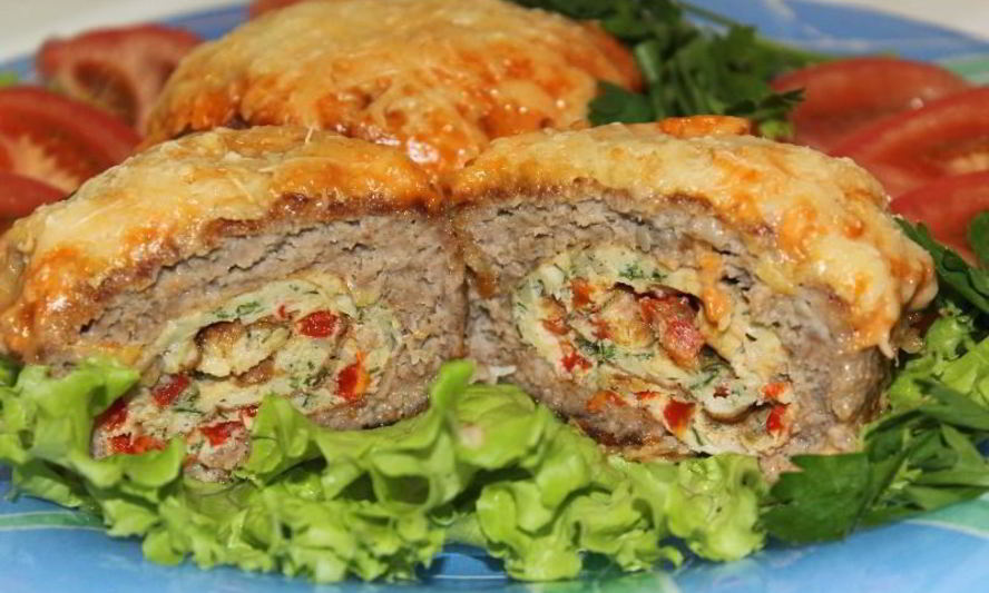 Рецепт мясных зраз рулетных