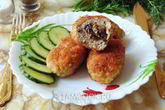 Мясные зразы с грибами
