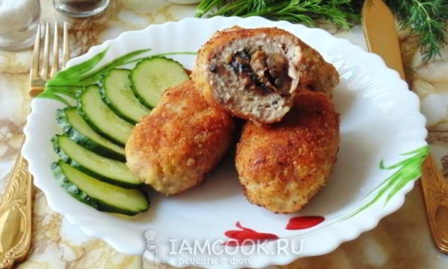 Рецепт мясных зраз с грибами