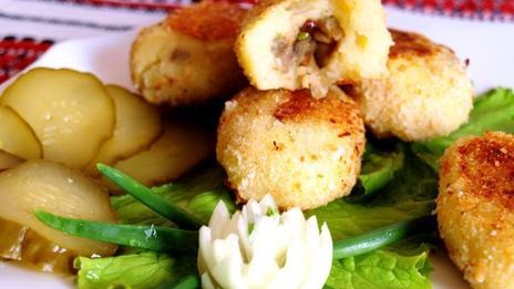 постные картофельные зразы с грибами