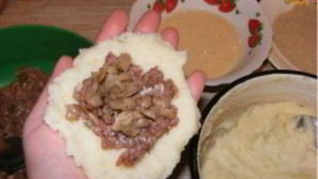 зразы из фарша с грибами