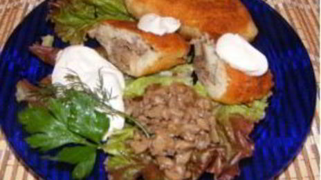 зразы из фарша с грибами