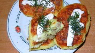 Зразы картофельные с фаршем из мяса
