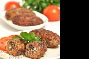 Зразы с грибами, луком и яйцом