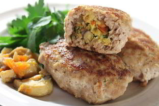 Зразы с начинкой из грибного омлета