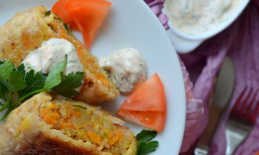 Рецепт зраз с пшеничной кашей и овощами