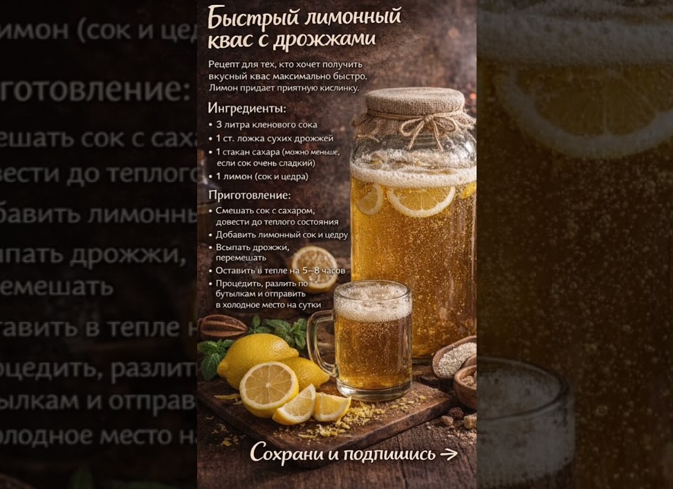 Холодный квас: быстрый и вкусный рецепт