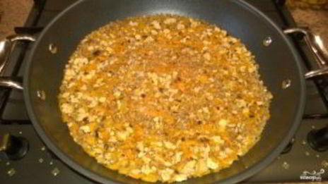 гречка по-купечески с куриным фаршем