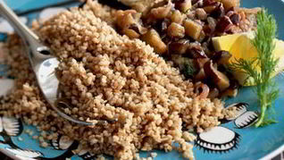 Гречка с баклажанами