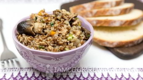 гречка с фаршем и грибами