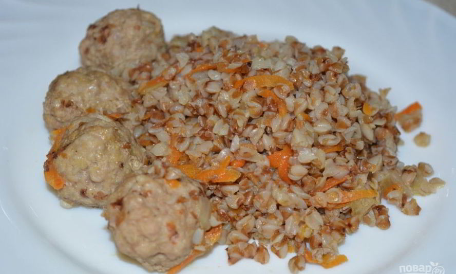 Рецепт гречки с фрикадельками