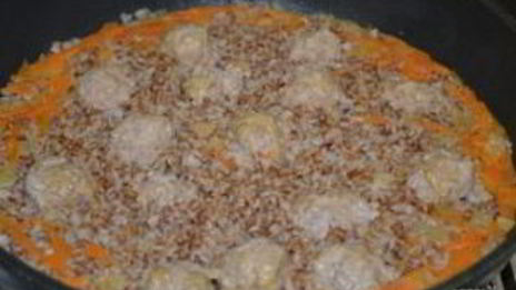 гречка с фрикадельками