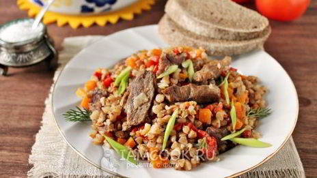 гречка с говядиной в духовке