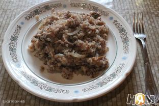 Гречка с грибами и луком
