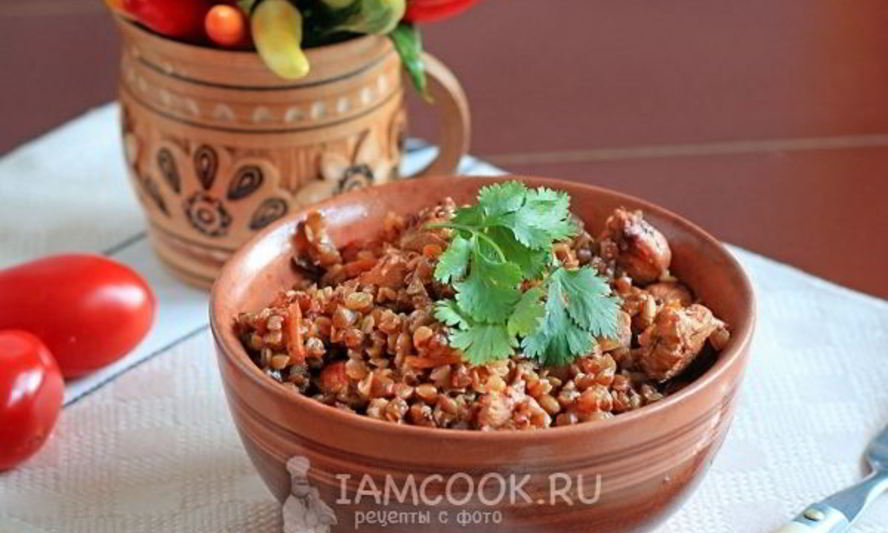 Рецепт гречки с куриным филе