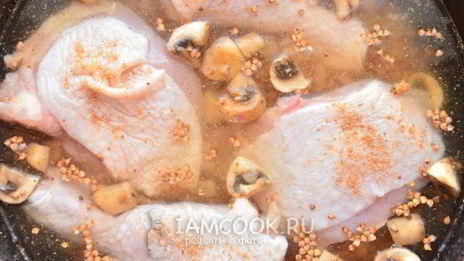 гречка с курицей и грибами