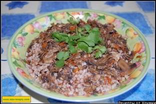 Гречка с луком морковкой и шампиньонами