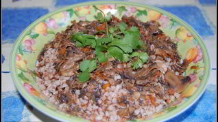 Гречка с луком морковкой и шампиньонами