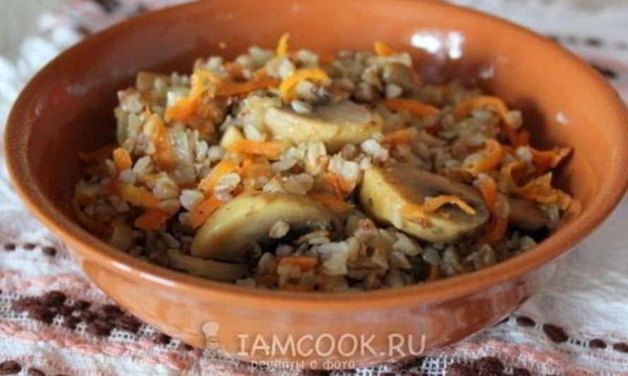 Рецепт гречки с шампиньонами