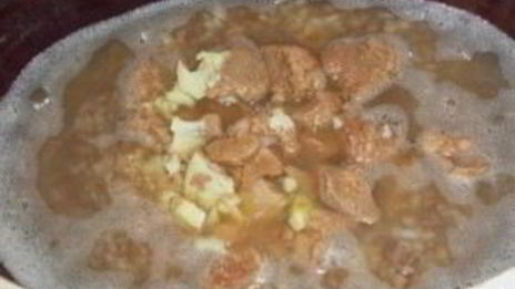 гречка с тушенкой на сковороде