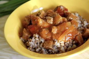 Гречка со свининой с подливкой