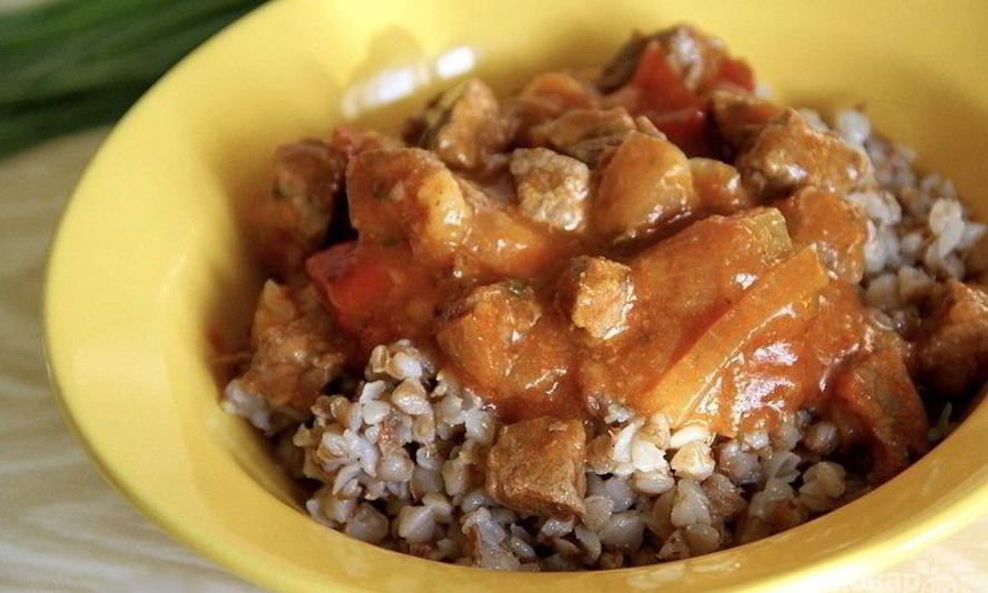 Рецепт гречки со свининой с подливкой