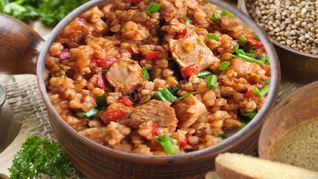 Гречка в горшочках с овощами