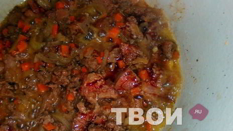 гречка в казане с печенью