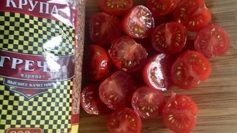 гречка в сливочно-имбирном соусе с мясом на гриле