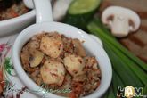 Гречневая каша с мясом и грибами в духовке