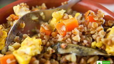 гречневая каша с овощами и сыром