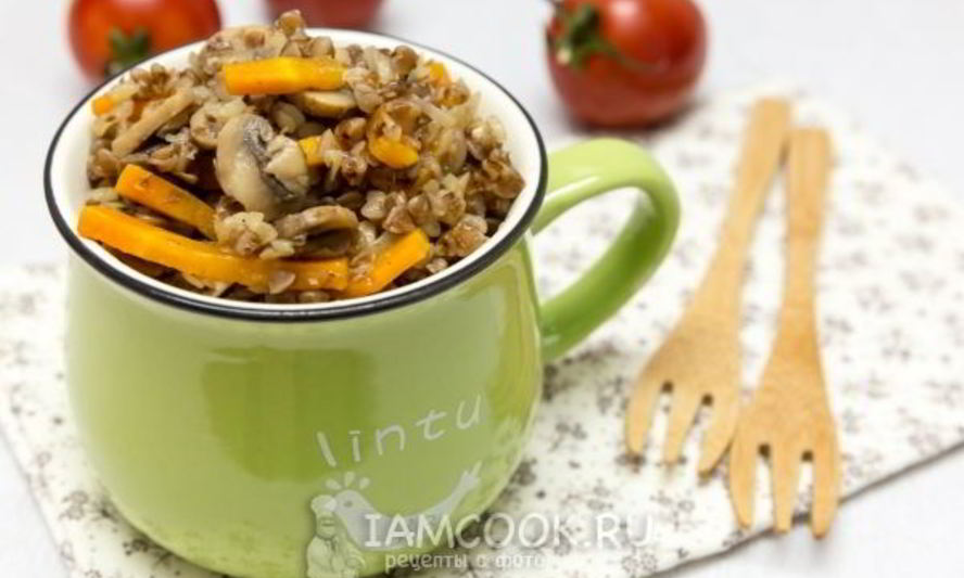 Рецепт постной гречки с грибами