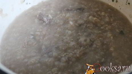 каша из многозерновых хлопьев с говядиной и сыром